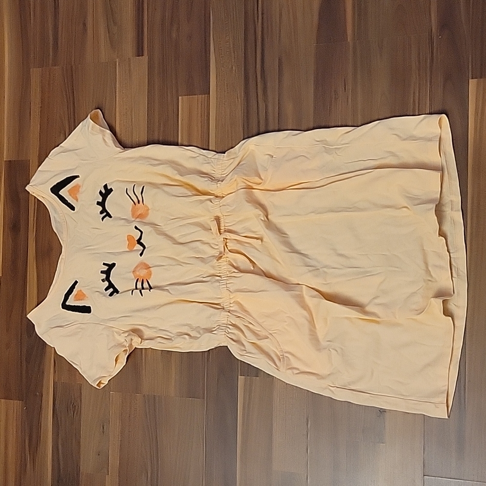 Girls Jersey Knit Cat Swing Dress